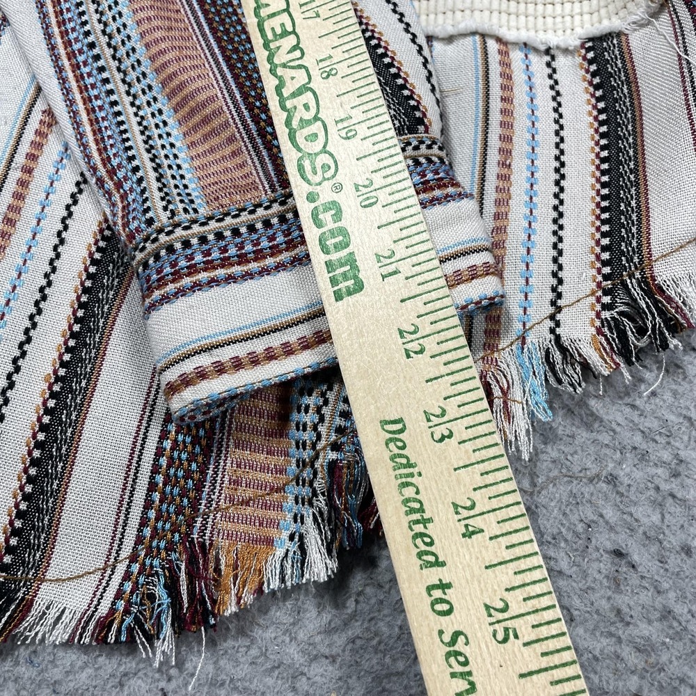 Gimmicks Tunic Shirt Womens Large Multicolor Corduroy Fringe Hem Boho Stripe - Picture 9 of 12